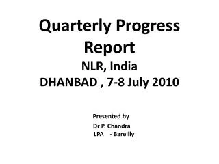 Activity Completion Report 2010 1 st &amp; 2 nd Quarter