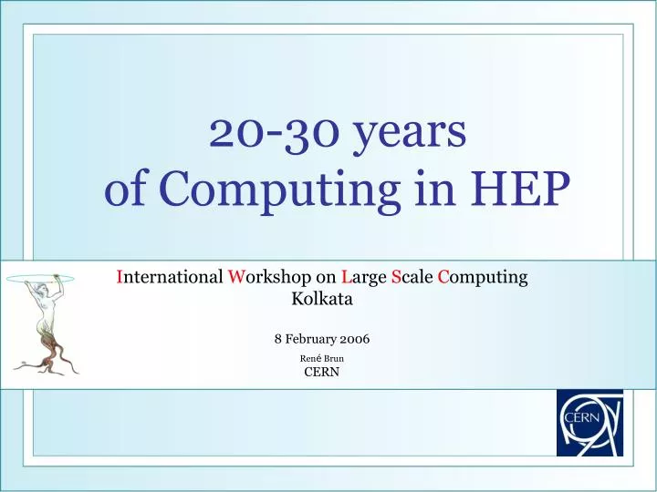 20 30 years of computing in hep