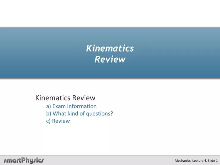 kinematics review