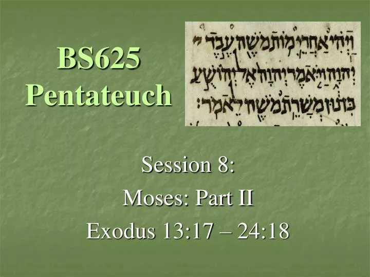 bs625 pentateuch