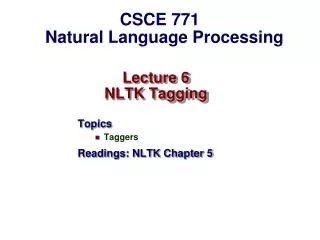 lecture 6 nltk tagging