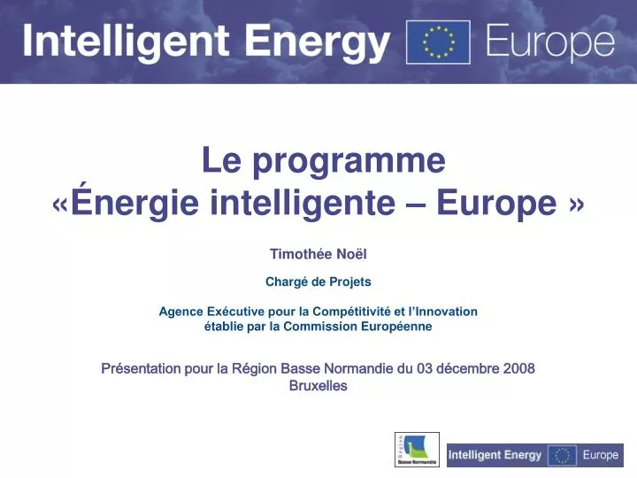 le programme nergie intelligente europe