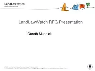 LandLaw Watch RFG Presentation