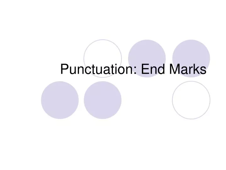 punctuation end marks