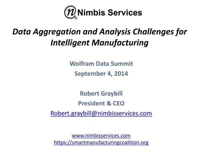 data aggregation and analysis challenges for intelligent manufacturing