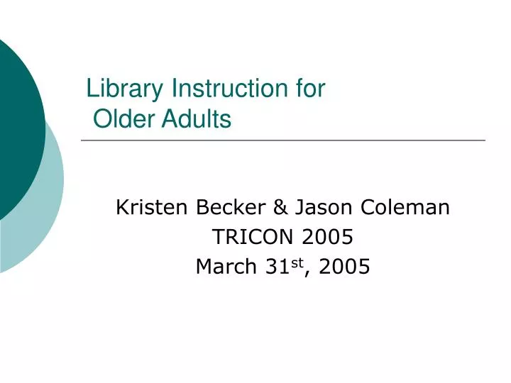 library instruction for older adults