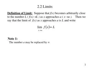 2.2 Limits