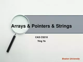 Arrays &amp; Pointers &amp; Strings