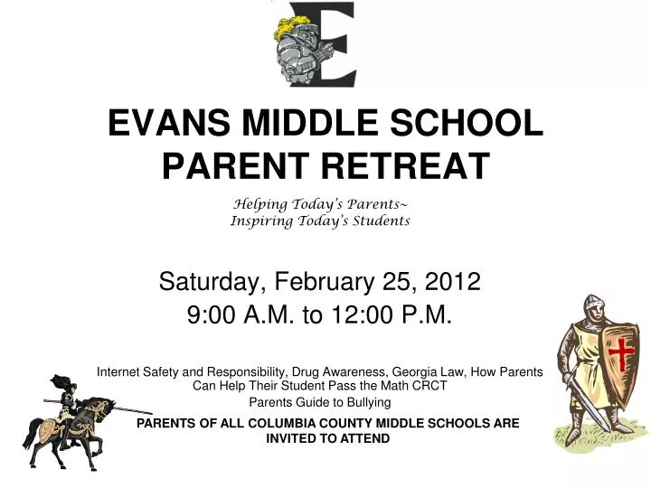 evans middle school parent retreat