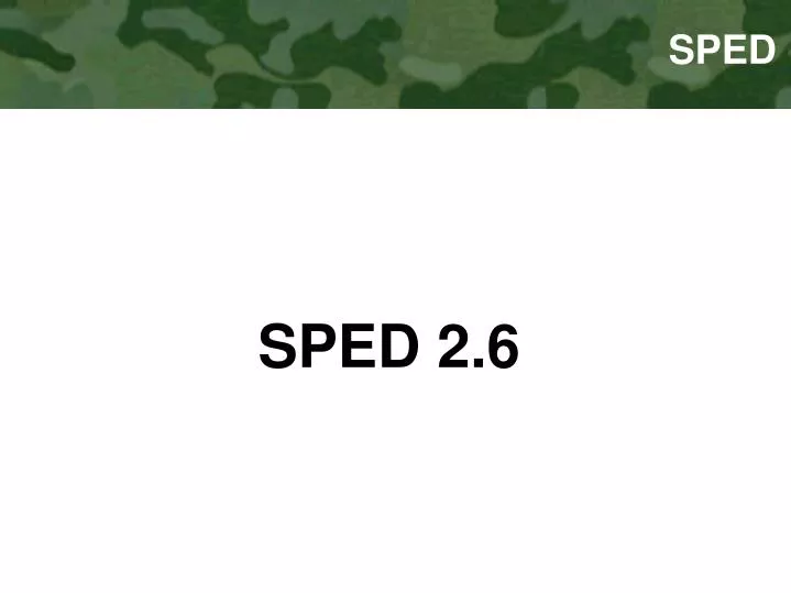 sped 2 6