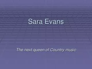 Sara Evans