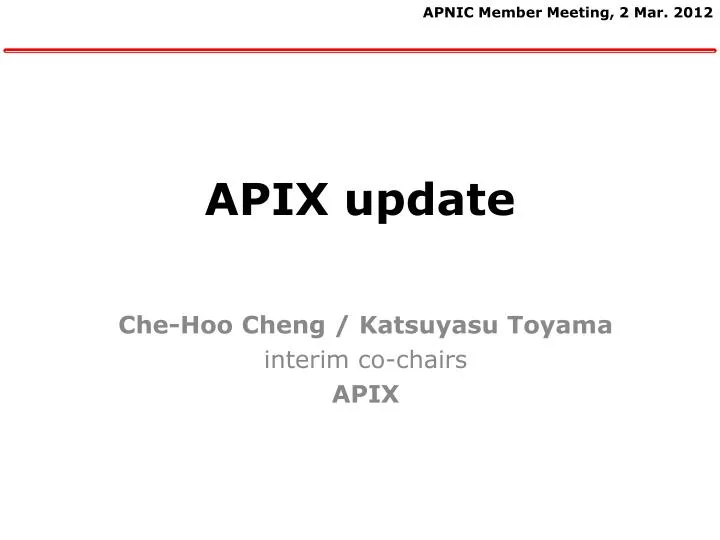 apix update