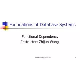 Foundations of Database Systems