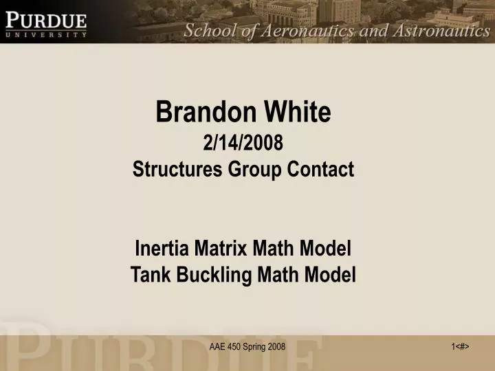 brandon white 2 14 2008 structures group contact inertia matrix math model tank buckling math model