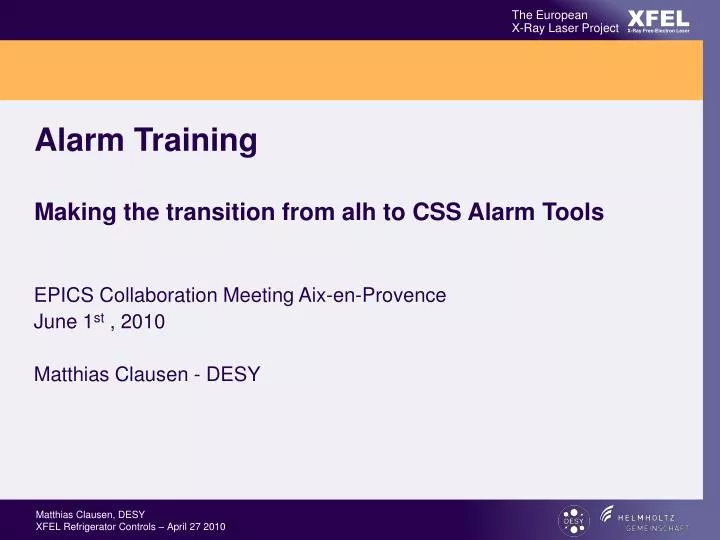 alarm training making the transition from alh to css alarm tools