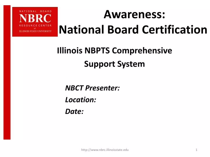 awareness national board certification