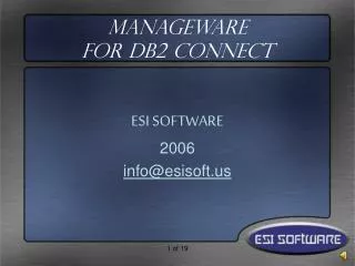 ManageWare for DB2 Connect