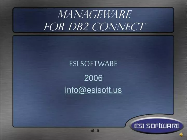 manageware for db2 connect