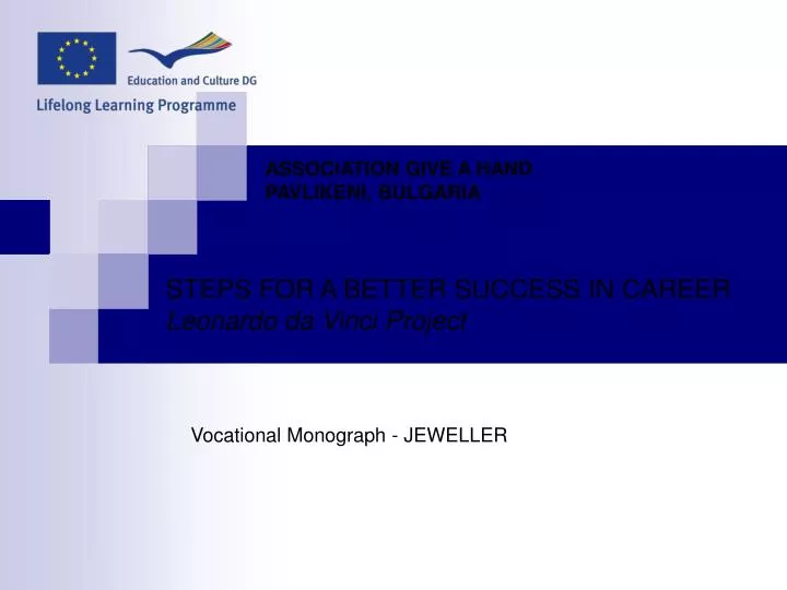 steps for a better success in career leonardo da vinci project