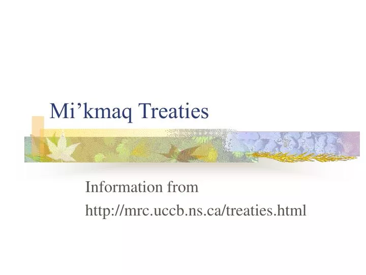 mi kmaq treaties