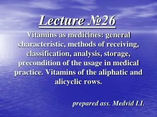 Lecture ?26