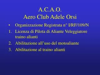 a c a o aero club adele orsi