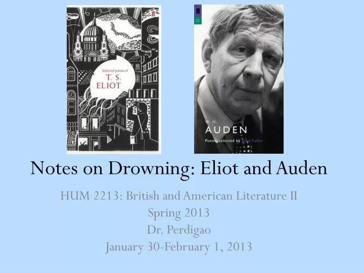 notes on drowning eliot and auden