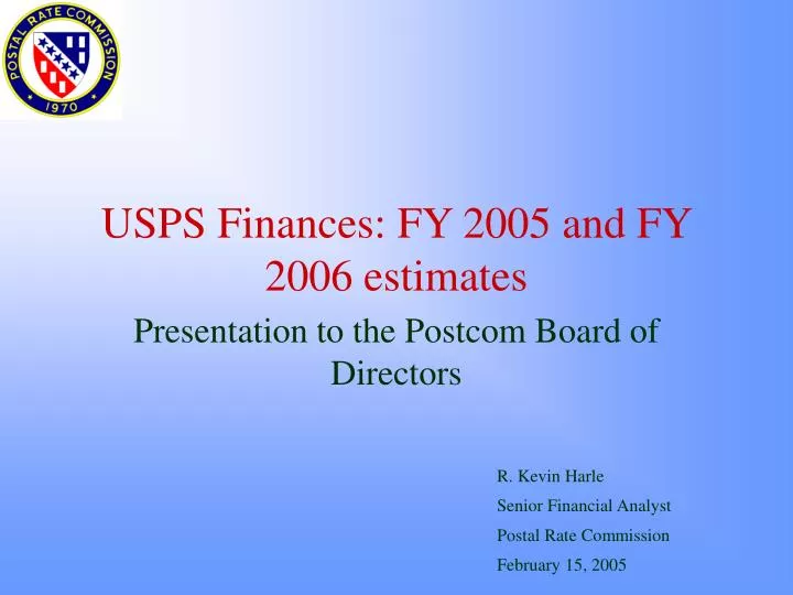 usps finances fy 2005 and fy 2006 estimates