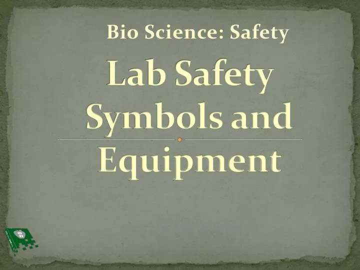 lab safety symbols and equipment
