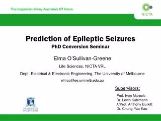 Prediction of Epileptic Seizures PhD Conversion Seminar