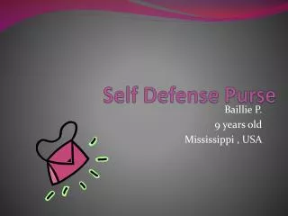 Self Defense Purse