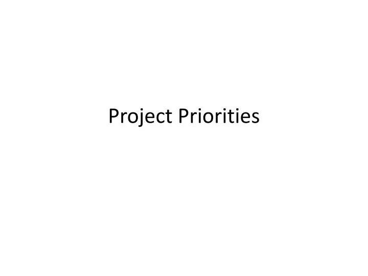 project priorities