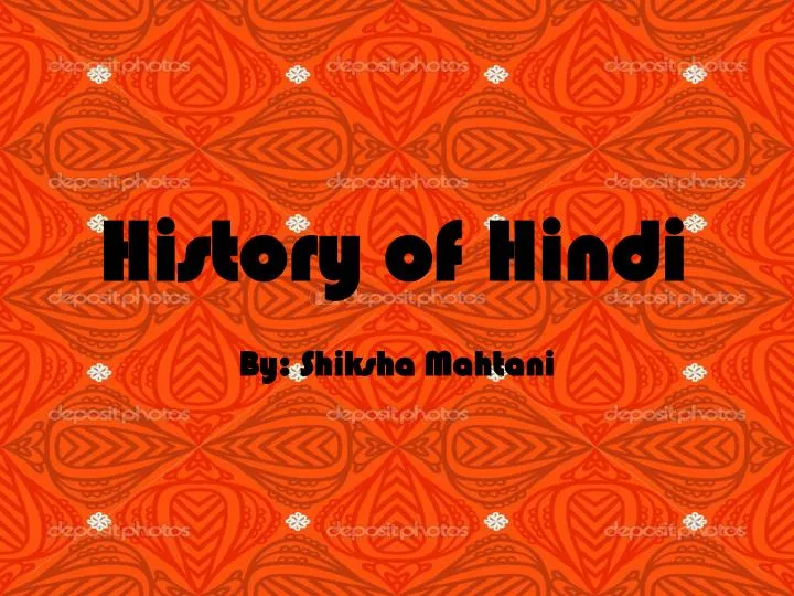 history of hindi