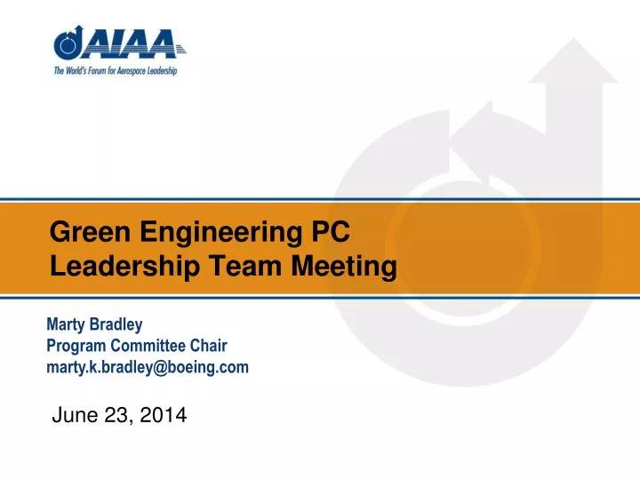 green engineering pc leadership team meeting