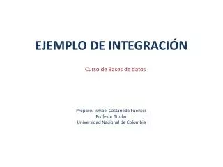 ejemplo de integraci n