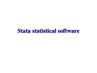 Stata statistical software