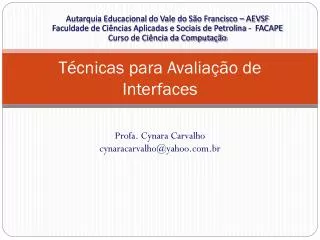 t cnicas para avalia o de interfaces