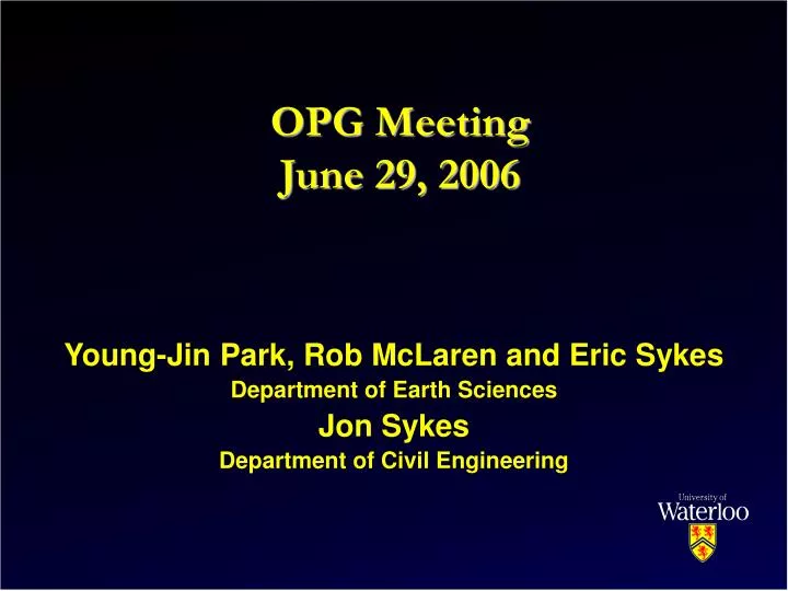 opg meeting june 29 2006