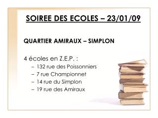 soiree des ecoles 23 01 09