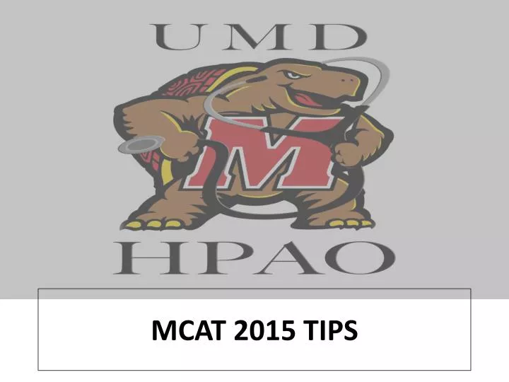 mcat 2015 tips