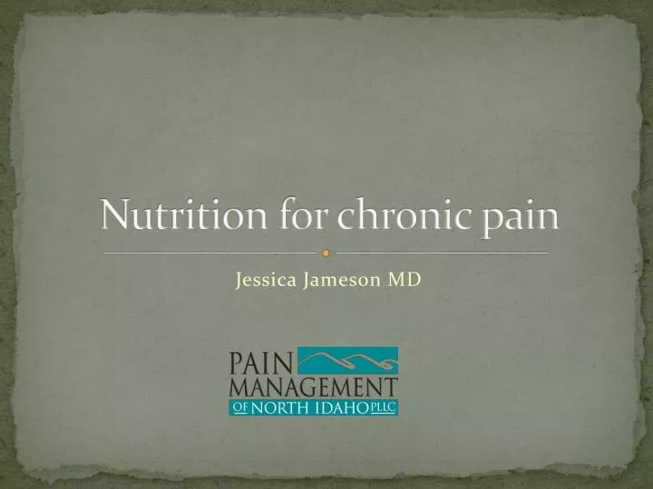 nutrition for chronic pain
