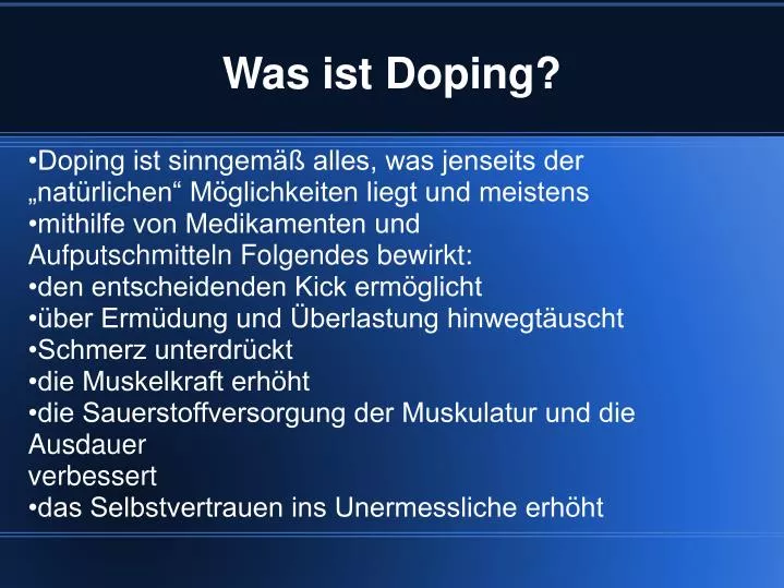 was ist doping