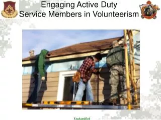 Engaging Active Duty Service Members in Volunteerism