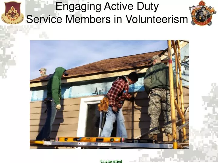 engaging active duty service members in volunteerism