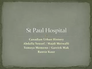 St Paul Hospital