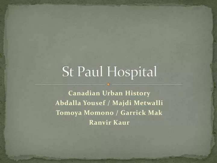 st paul hospital