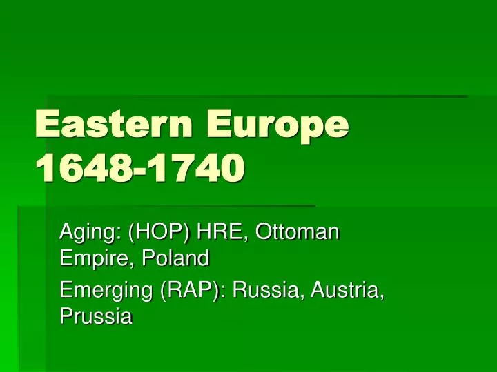 eastern europe 1648 1740