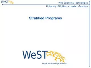 Stratified Programs