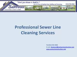 Professional Sewer Line Cleaning Services