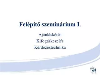 fel p t szemin rium i